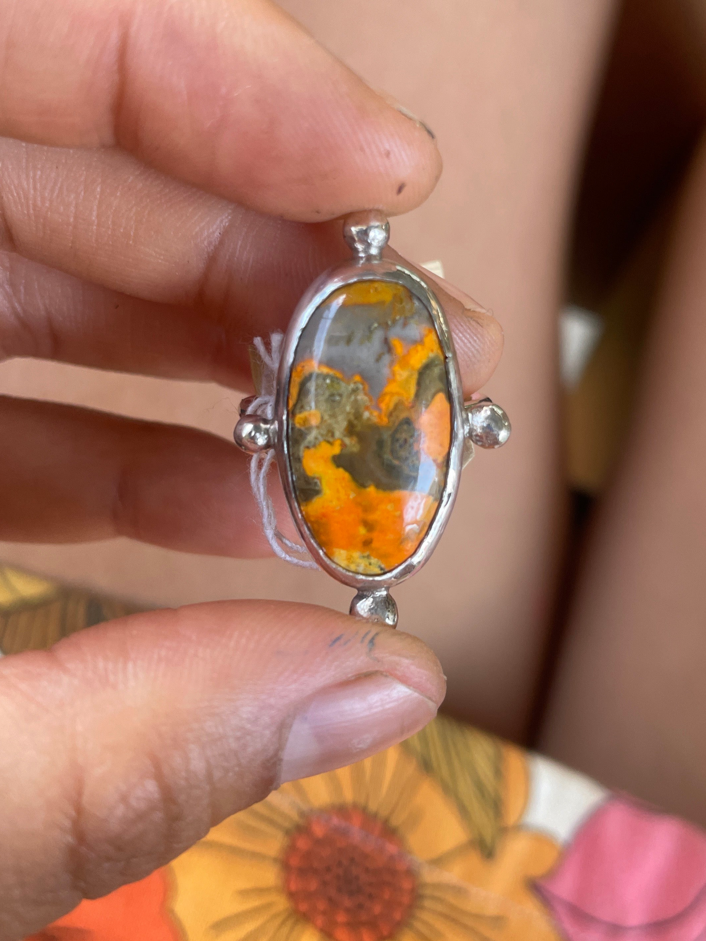 ~BUMBLEBEE JASPER RING~ Size O1/2, 7.25