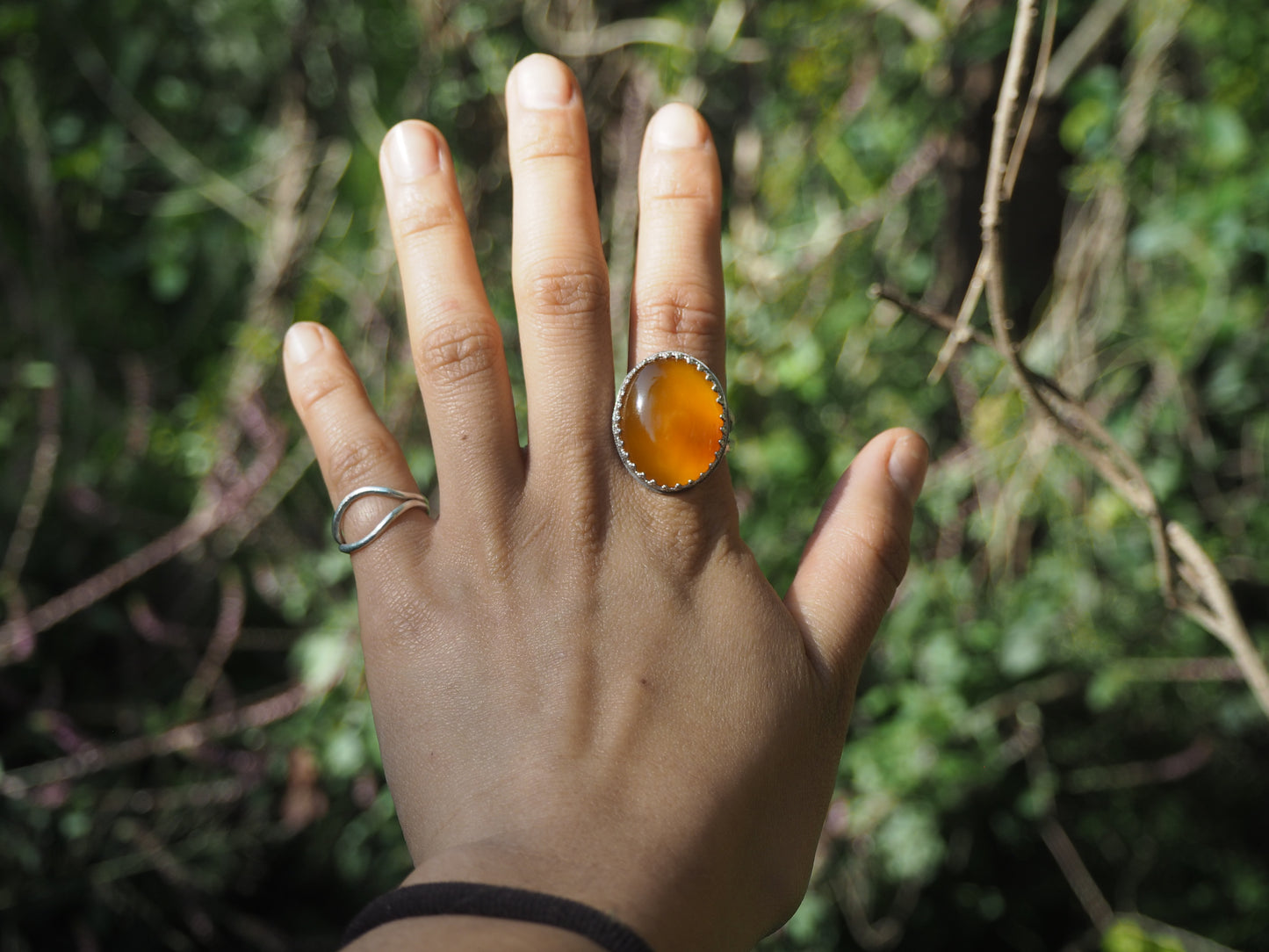 ~ORANGE CARNELIAN RING~ SIZE US6.25(M)