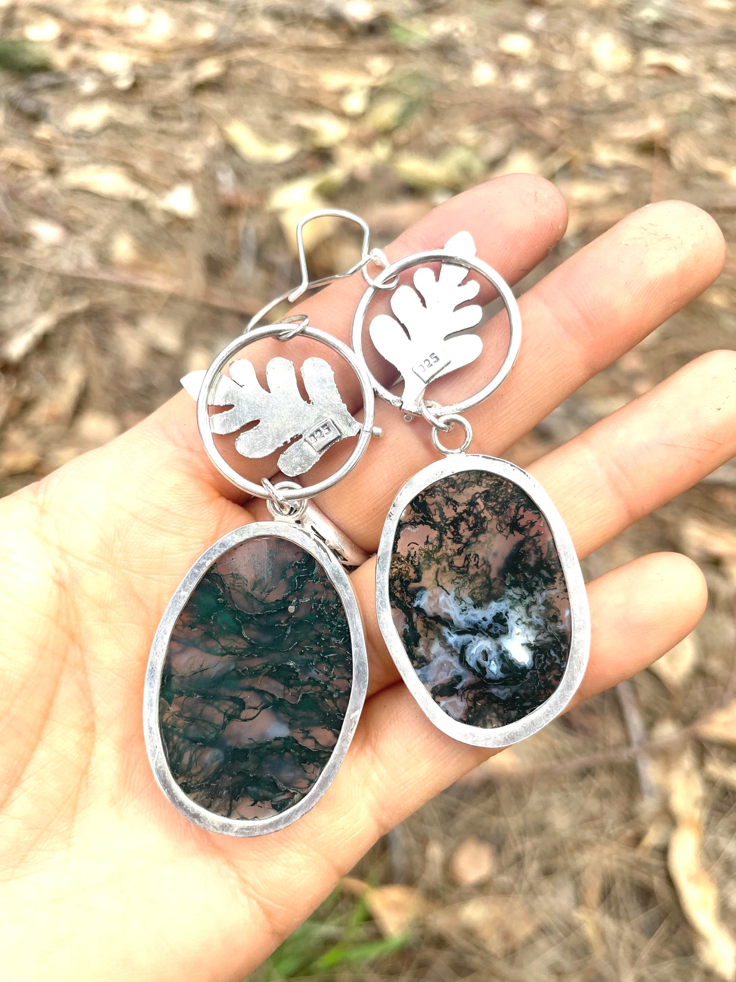 ~FERN + MOSS~ MOSS AGATE EARRINGS