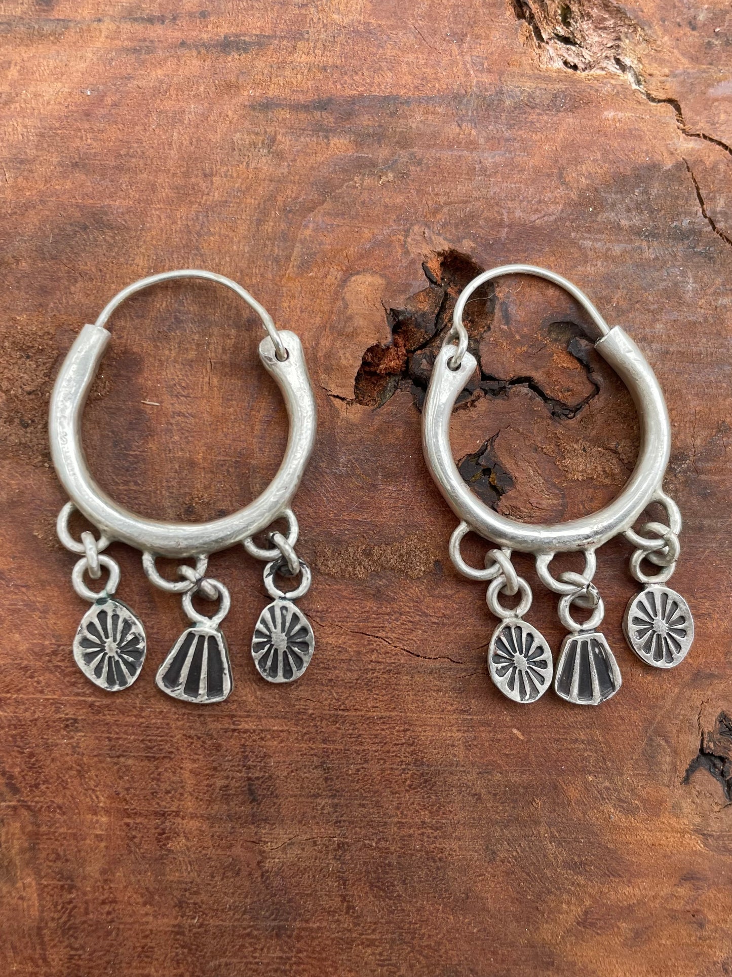 ~SUN & TAIL DANGLE HOOPS~