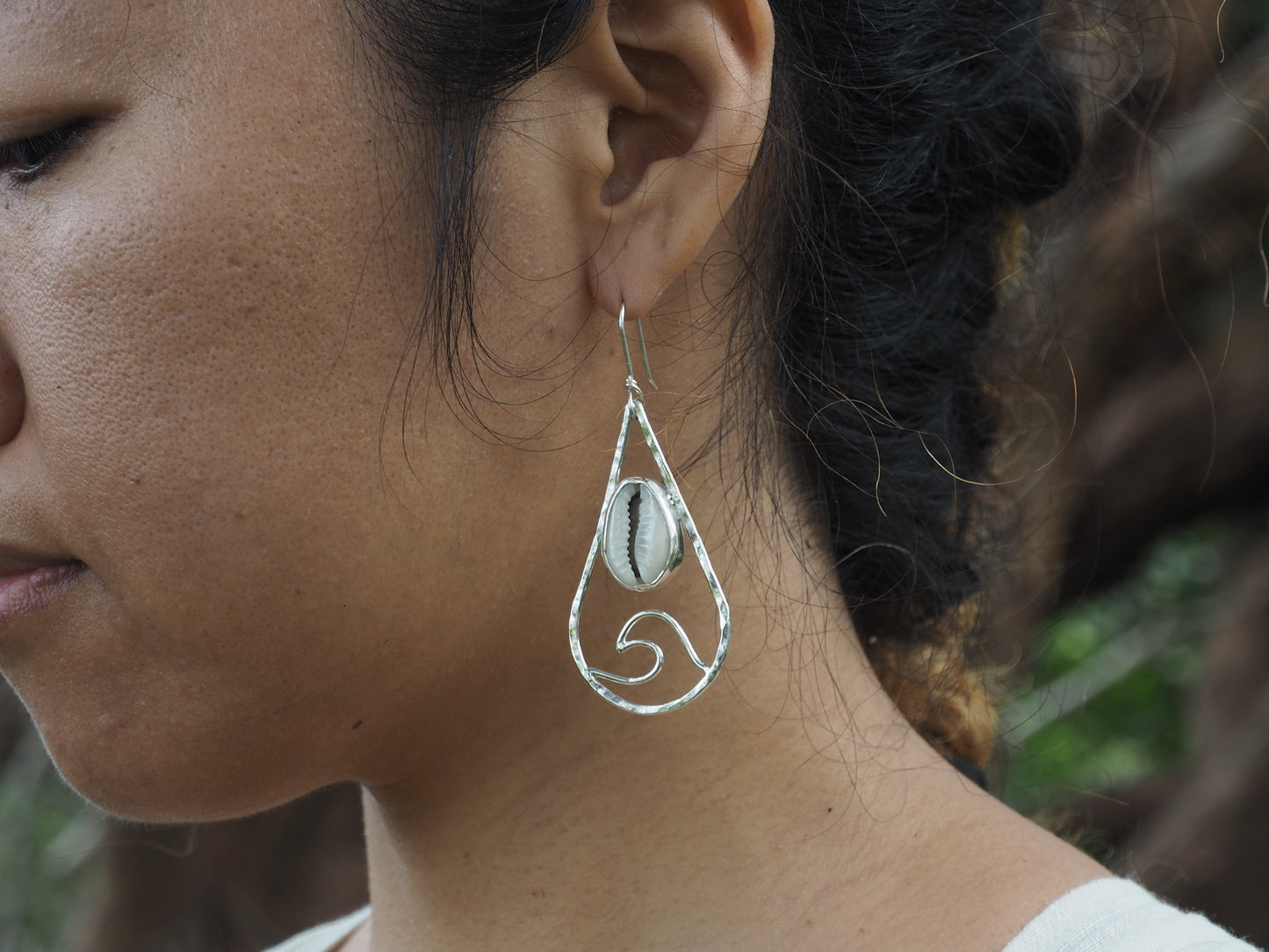 ~ABUNDANCE EARRINGS~ Cowrie shell