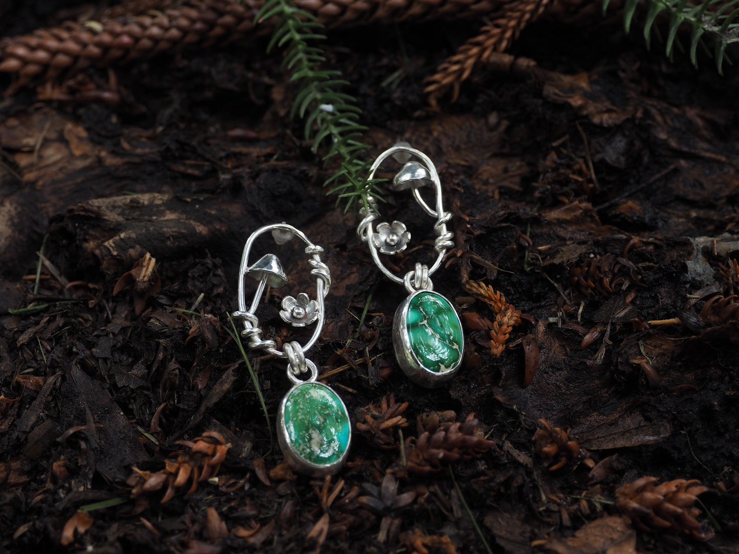 ~IN THE WOODS EARRINGS~ Sonoran Turquoise