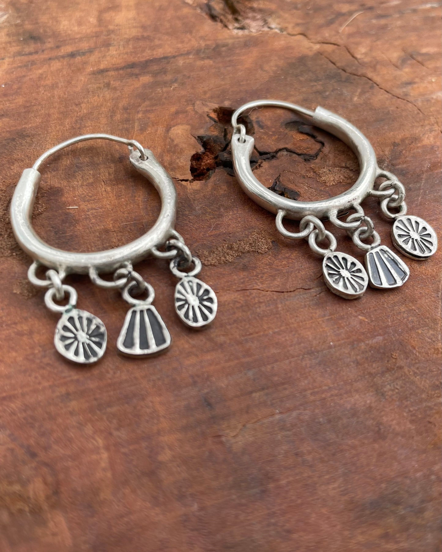 ~SUN & TAIL DANGLE HOOPS~