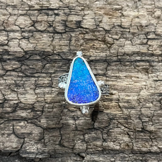 ~BLUE GREEN BOULDER OPAL~