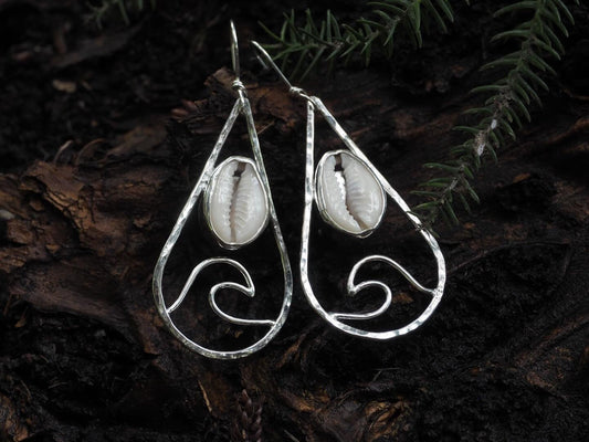 ~ABUNDANCE EARRINGS~ Cowrie shell