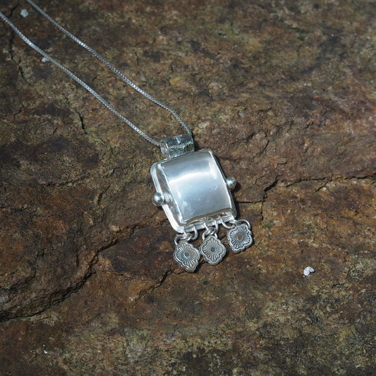 ~SELENITE TALISMAN CHARM NECKLACE~