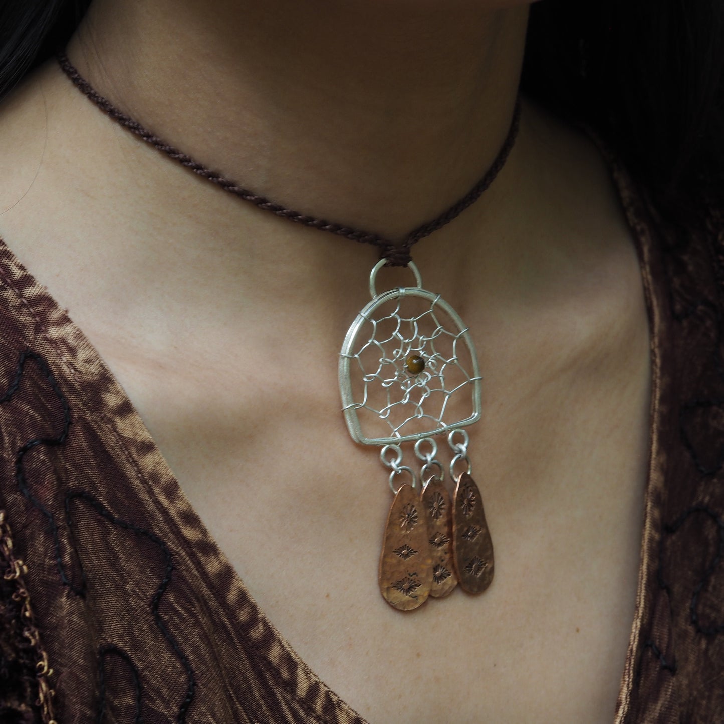 ~DREAM CATCHER FRINGE NECKLACE~