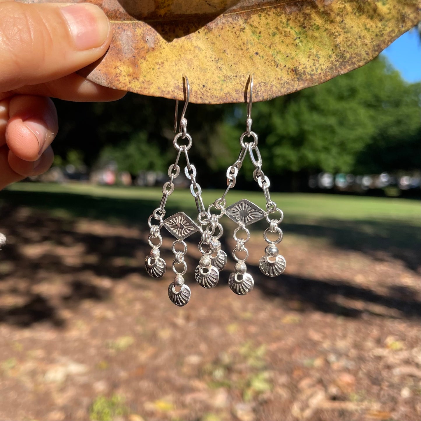 ~STAMPED DANGLE EARRINGS~