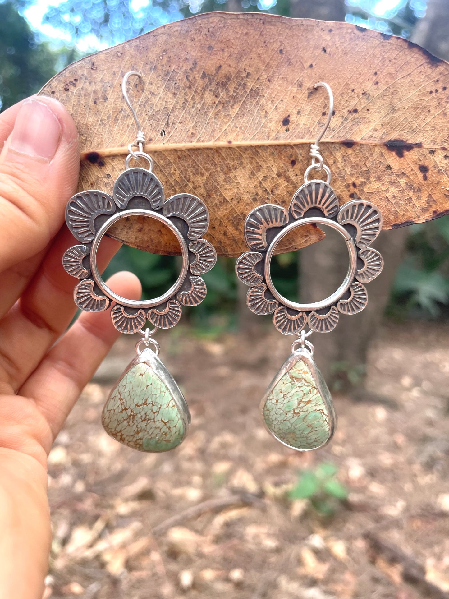 ~TALISMAN FLOWER EARRING~ Australian Variscite