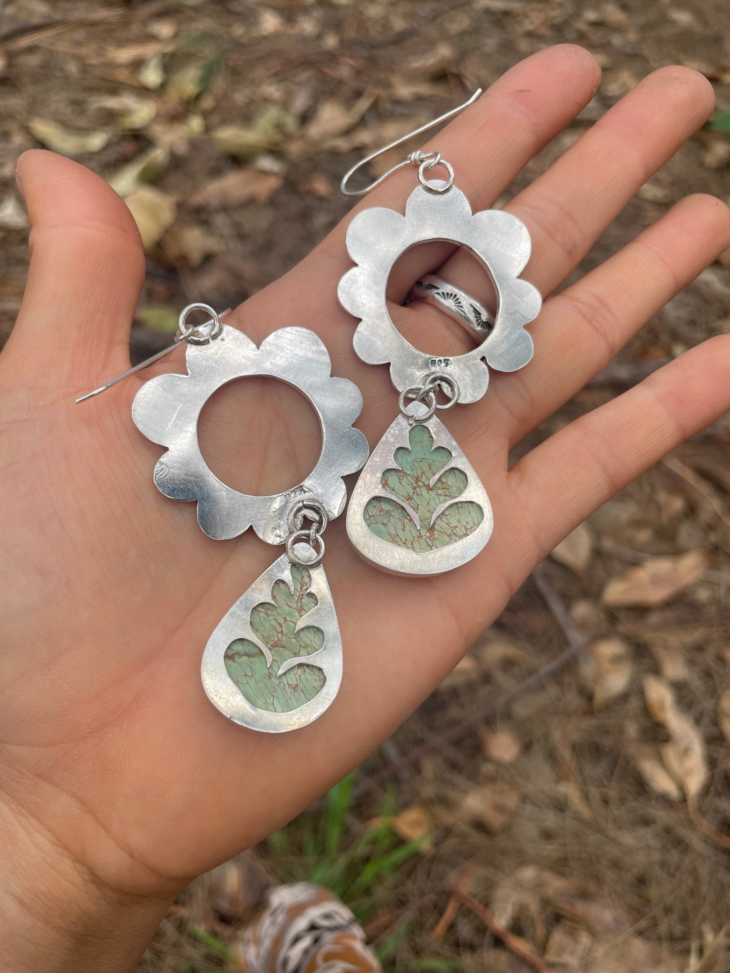 ~TALISMAN FLOWER EARRING~ Australian Variscite