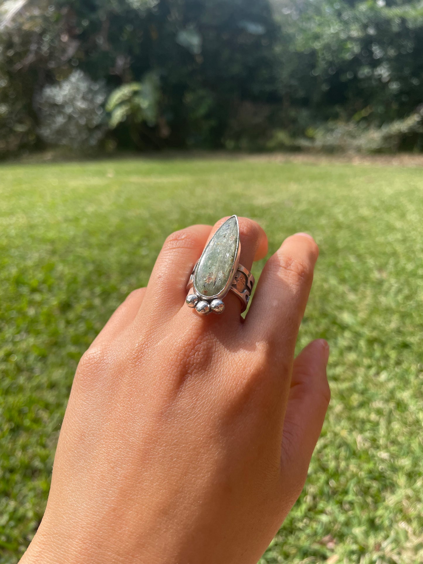 ~GREEN KYANITE RING~ size US7.5(O1/2)