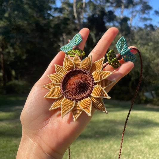 ~SUNFLOWER~ Macrame necklace