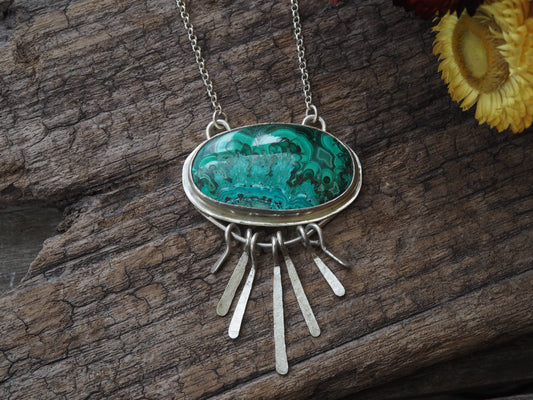 ~MALACHITE CHRYSOCOLLA NECKLACE~