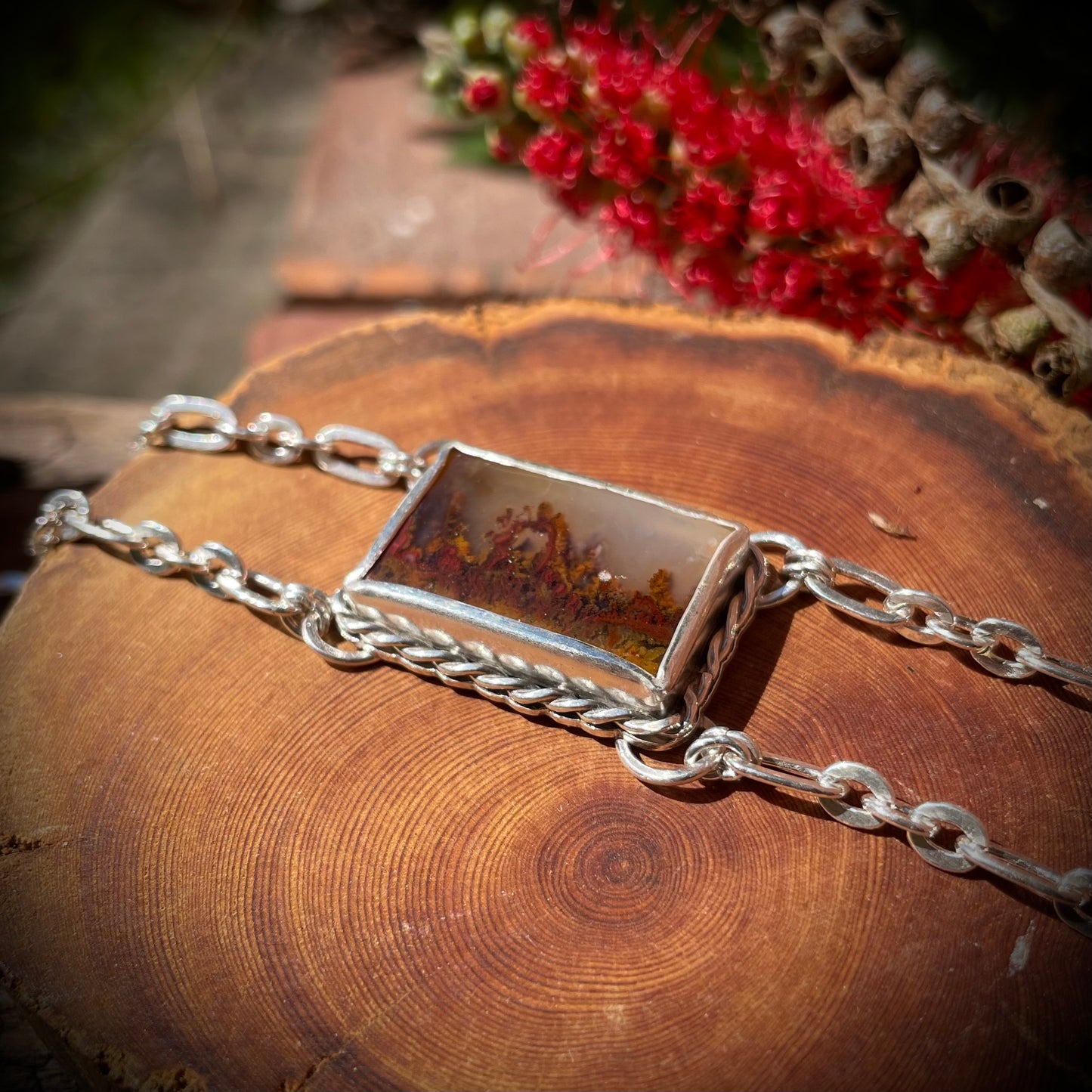 ~RED MOSS AGATE BRACELET~