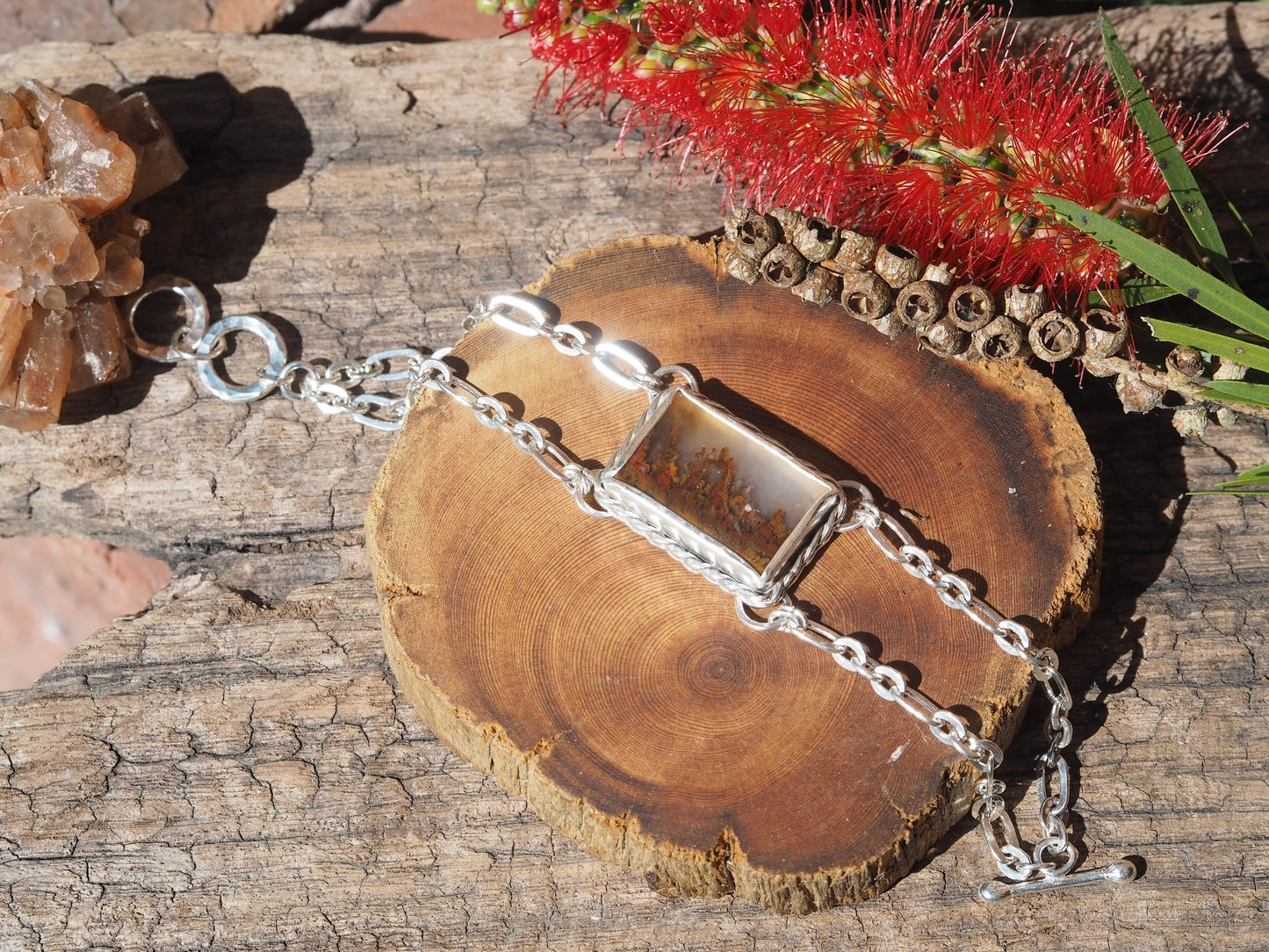 ~RED MOSS AGATE BRACELET~