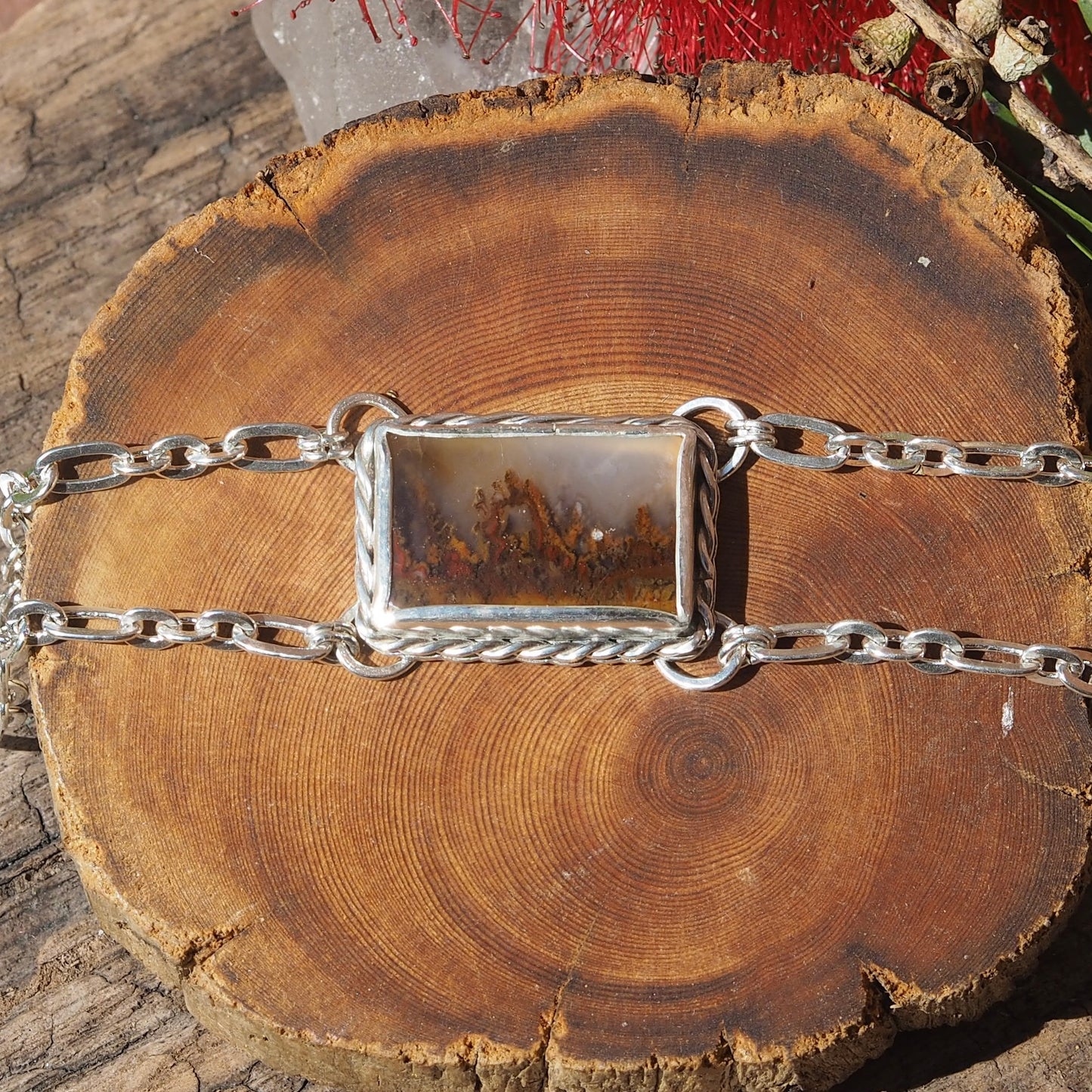 ~RED MOSS AGATE BRACELET~